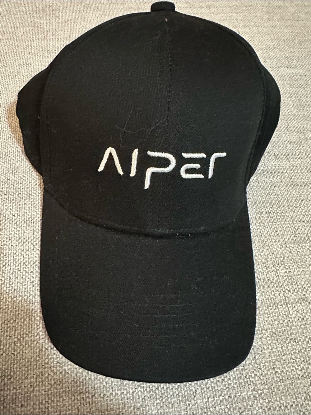 Black Cap with White 'AIPER' Embroidery AIPER robotic pool cleaners NWOT